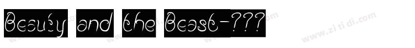 Beauty and the Beast字体转换